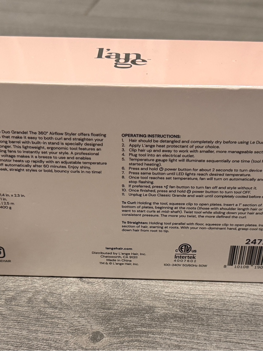 L’ANGE Le Duo Grande 360° Airflow Styler Blush NEW Factory Sealed - Picture 2 of 4